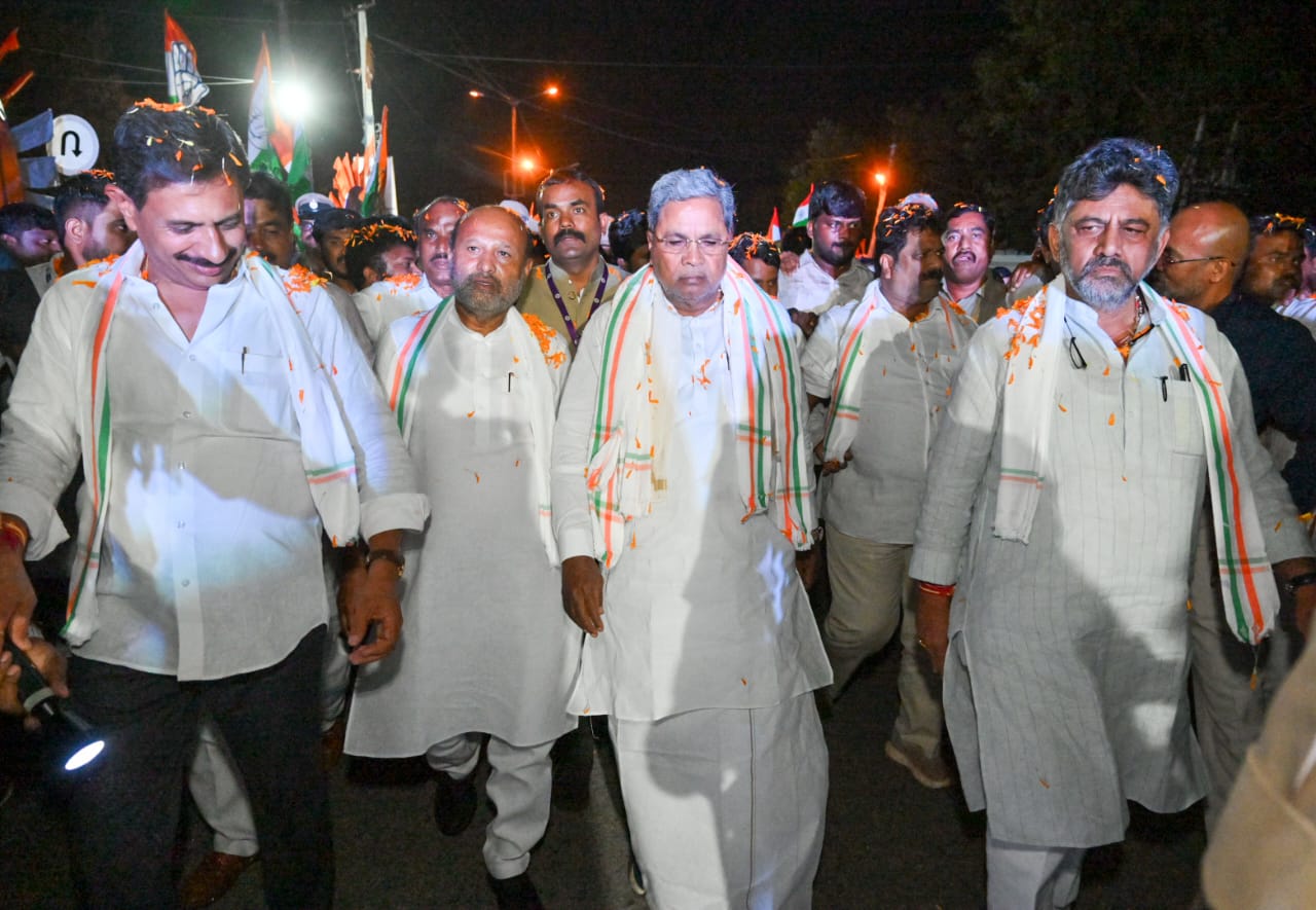 'ಭಾರತ್‌ಜೋಡೊ'ಗೆ ವರ್ಷ: ಸಿಎಂ, ಡಿಸಿಎಂ 5 ಕಿ.ಮೀ. ಪಾದಯಾತ್ರೆ