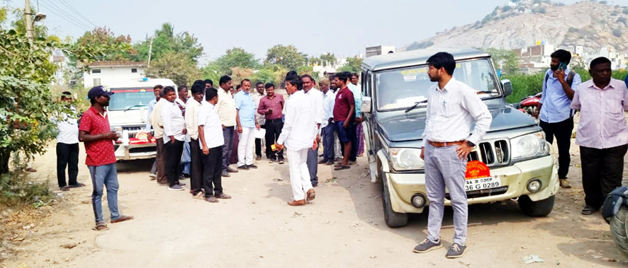 ನೀರಬಾವಿಕುಂಟಾ ಬಳಿ ಜಮೀನು ಸರ್ವೆ, ಗೊಂದಲ