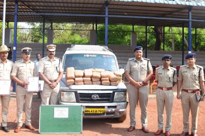 ಒಂದು ಕೋಟಿ ಮೌಲ್ಯದ 100 ಕೆ.ಜಿ ಗಾಂಜಾ ವಶ:-ಎಸ್ಪಿ. ಚನ್ನಬಸವಣ್ಣ.ಎಸ್.ಎಲ್