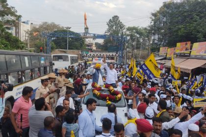 ಪುಲಕೇಶಿ ನಗರದಲ್ಲಿ ಭಗವಂತಮಾನ್ ಭರ್ಜರಿ ರೋಡ್ ಶೋ