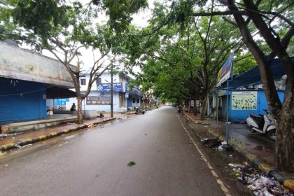 ಬೆಳಗ್ಗಿನಿಂದ ಜಿಟಿಜಿಟಿ ಮಳೆ, ರಸ್ತೆಗಳೆಲ್ಲ ಬಿಕೋ