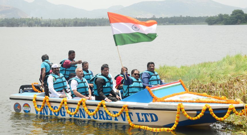 ಅಮಾನಿಕೆರೆ ಬೋಟ್ ರೈಡಿಂಗ್ ಚಾಲನೆ