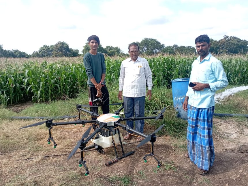 ಕೃಷಿ ಬಳಕೆಗೆ ಡ್ರೋಣ್ ,ಔಷಧ ಸಿಂಪಡಣೆ