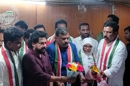 ಬಳ್ಳಾಾರಿ  ಮೇಯರ್ ಆಗಿ ಪಿ. ಗಾದೆಪ್ಪ, ಉಪ ಮೇಯರ್ ಮುಬಿನಾ ಬೀ ಆಯ್ಕೆೆ