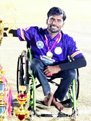 ವ್ಹೀಲ್ ಚೇರ್ ರಾಷ್ಟ್ರೀಯ ಕ್ರಿಕೆಟ್ ತಂಡಕ್ಕೆ ಶಿವಪ್ಪ ಕರಡಿ ಆಯ್ಕೆ