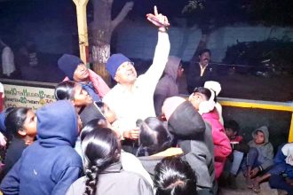 ಜೇಗರಕಲ್ : ಮಧ್ಯರಾತ್ರಿ ಆಕಾಶ ಕಾಯಗಳ ವೀಕ್ಷಣೆ, ವಿದ್ಯಾರ್ಥಿಗಳ ಸಂಭ್ರಮ