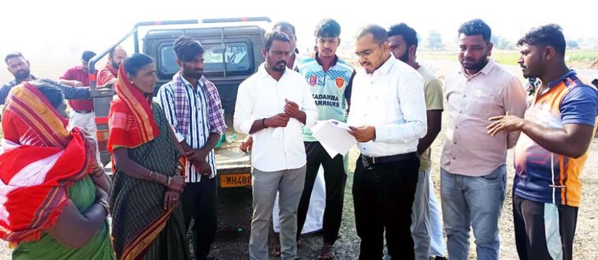 ಭೂ ಪರಿಹಾರಕ್ಕೆ ಆಗ್ರಹ : ಕಾಮಗಾರಿ ಬಂದ್