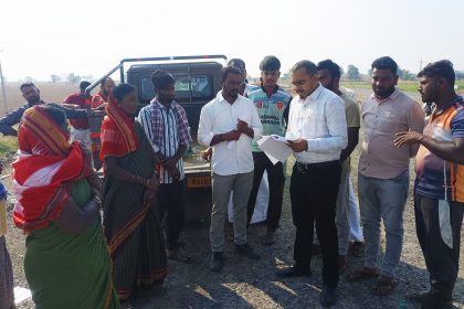 ಭೂ ಪರಿಹಾರಕ್ಕೆೆ ಆಗ್ರಹ : ಕಾಮಗಾರಿ ಬಂದ್