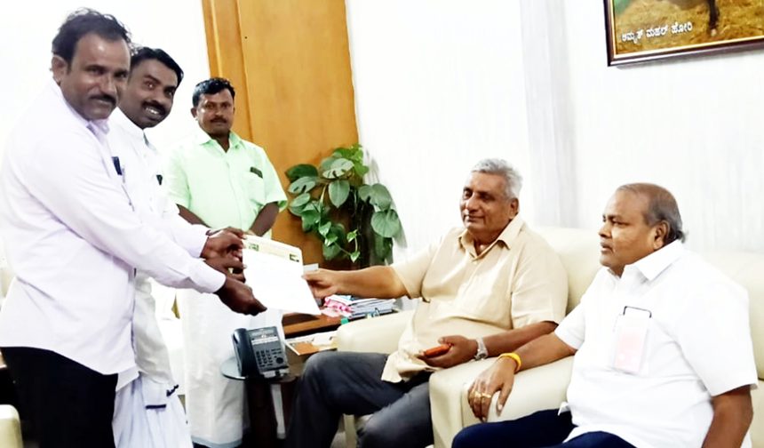 ರೇಷ್ಮೆ ಬೆಳೆಗಾರರ ಸಂಘದಿಂದ ಸಚಿವರಿಗೆ ಮನವಿ