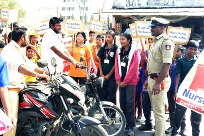 ಜೀವ ರಕ್ಷಣೆಗೆ ಹೆಲ್ಮೆಟ್ ಧರಿಸಿಕೊಳ್ಳಿ : ಮಾಡಗಿರಿ