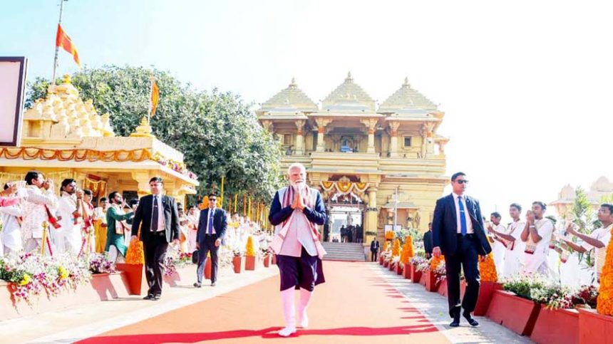 ಗುಜರಾತ್‌ನ ಸೋಮನಾಥ ದೇವಾಲಯದ ಸ್ವಾಭಿಮಾನ್ ಪರ್ವದಲ್ಲಿ ಭಾಗಿ ವಿರೋಧಿ ಶಕ್ತಿಗಳನ್ನು ಸೋಲಿಸಲು ಭಾರತೀಯರ ಒಗ್ಗಟ್ಟು ಅಗತ್ಯ : ಮೋದಿ