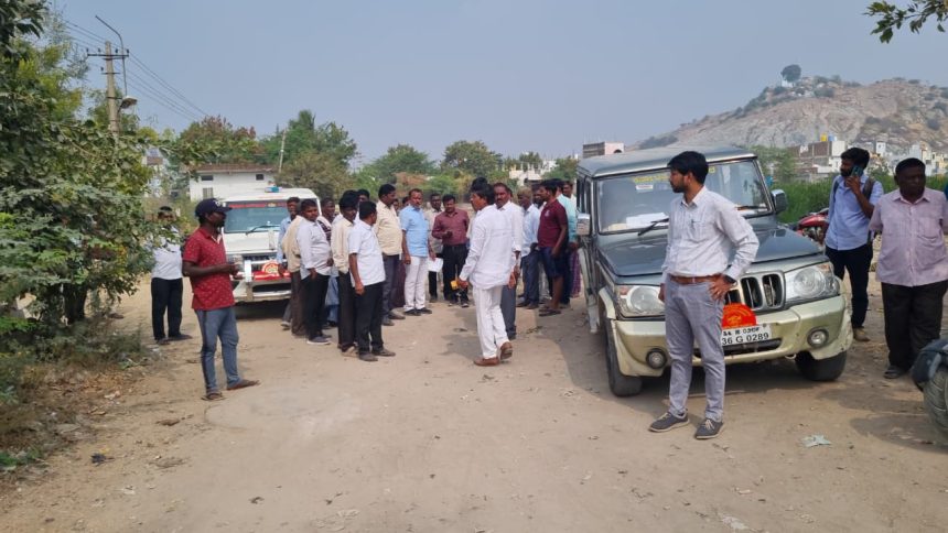 ನೀರಬಾವಿಕುಂಟಾ ಬಳಿ ಜಮೀನು ಸರ್ವೆ, ಗೊಂದಲ