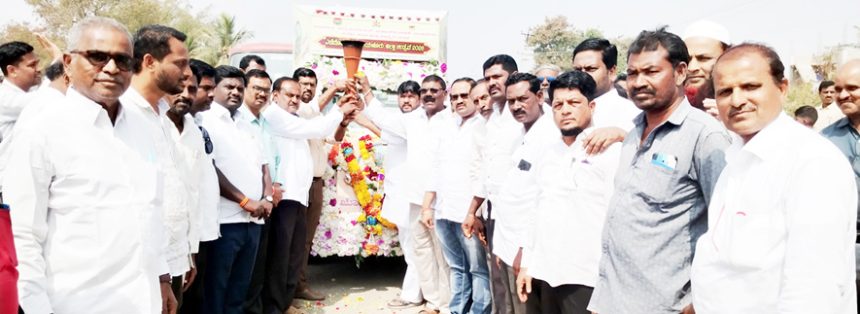 ಮಸ್ಕಿ : ಜ್ಯೋತಿ ರಥಯಾತ್ರೆಗೆ ಸ್ವಾಗತ ಹಾಗೂ ಬೀಳ್ಕೊಡುಗೆ