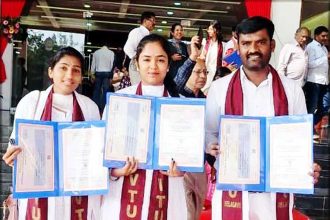 ಬಳ್ಳಾರಿ : ಆರ್‌ವೈಎಂಇಸಿಗೆ ನಾಲ್ಕು ರ್ಯಾಾಂಕ್‌ಗಳು