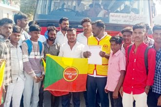 ಕವಿತಾಳ ; ಬಸ್ ಸಮಸ್ಯೆ: ಪ್ರತಿಭಟನೆ